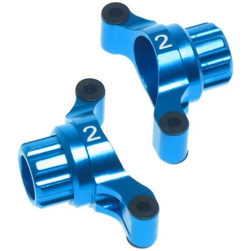 YEAH RACING - ALUMINIUM TUNING RADTRÄGER HINTEN 2° TAMIYA TT-02 # TT02-007-2BU