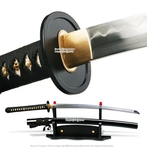 Handmade Samurai Ko Katana Ninja Sword Differential Harden 1060 Steel Sharp - Picture 1 of 7