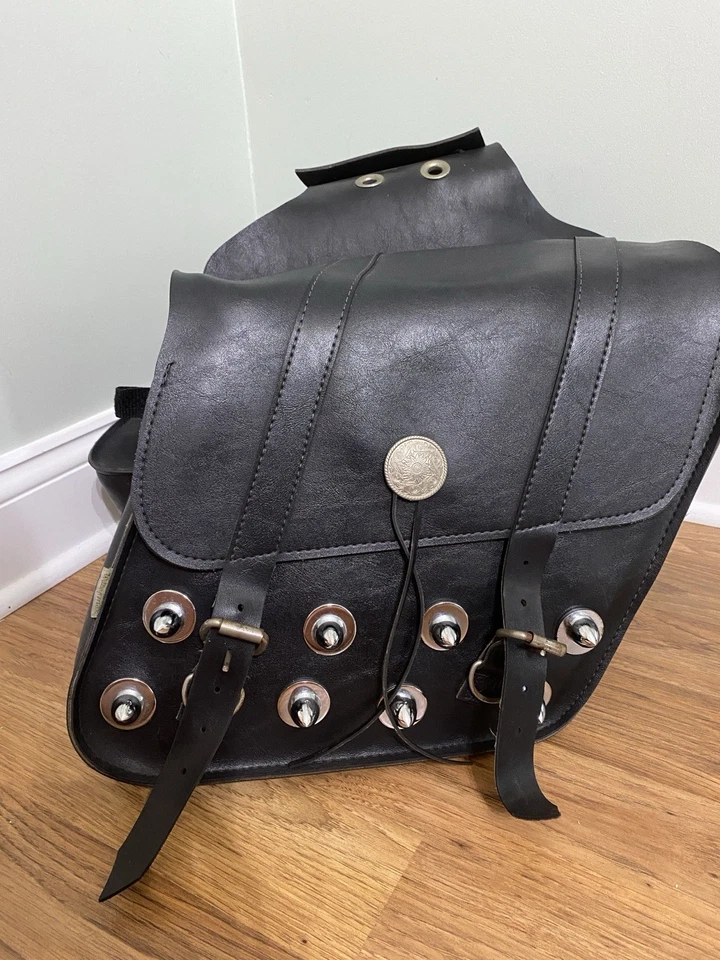 Alforjas dobles vintage Willie And Max para motocicleta - Hechas en EE. UU. Foto 1 de 4