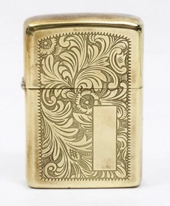 Encendedor Zippo 1978 vintage alto pulido latón modelo de prueba veneciano limpio y funcionando - Imagen 1 de 6