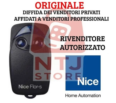 Telecomando ORIGINALE NICE FLOR FLO2R-S FLOR-S 2 tasti 433,92MHz - Immagine 1 di 4