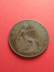 1916 one penny - Picture 1 of 4