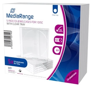MediaRange BOX31-2 CD-Leerhülle (für 1 Disc, 10.4mm, 5er Pack) transparentes Tra - Bild 1 von 2