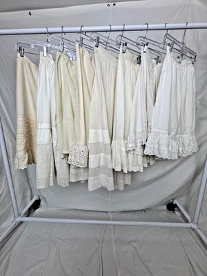 Lot of 8 Edwardian Underclothing 6 Skirts 2 Bloomers - Image 1 of 4