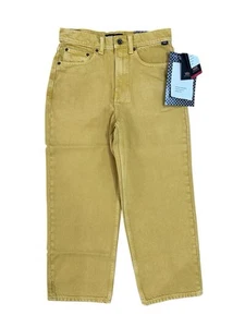 NWT Vans SAMPLE Boys Harvest Gold Check-5 Baggy Denim Jeans - Size 26/12 - Picture 1 of 7