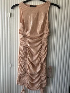 Boohoo Lace Ruched Side Mini Dress โ Size 8 (UK) - Picture 1 of 5