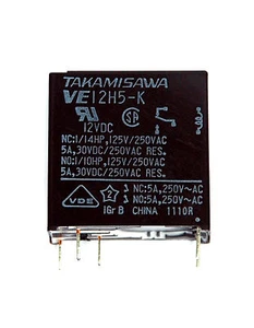 2 Stück Leistungsrelais VE12H5-K 1C 5A 250VAC Spule = 12V SPDT UL CSA CQC VDE Japan - Bild 1 von 5