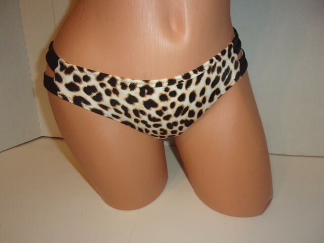 Victoria's Secret BOMBSHELL Push Up SWIM SET Shine brazilian logo 2 cups  leopard 