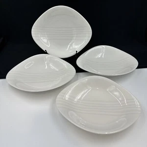 Villeroy & Boch Dune Lines Set Of (4) 10” Oval Coupe Soup Bowls Porcelain •NICE• - Picture 1 of 17