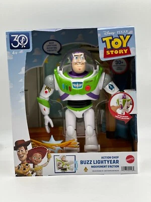 NIB Disney Pixar Toy Story Action Chop Buzz Lightyear & Sound Figure 30+ Phrases - Image 1 of 4
