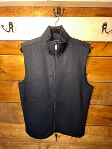 Perry Ellis Vest Dark Sapphire Principles Full Zip Men's Sz M - Picture 1 of 8