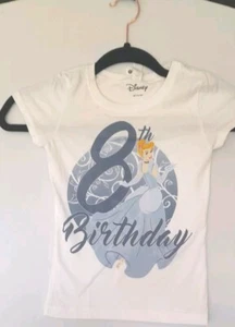 Disney's Cinderella Graphic T-Shirt Size XS 3/4 For 8th Birthday Party Kids Tees - Picture 1 of 6