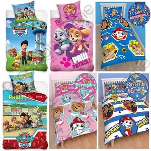 * REDUCED * Paw Patrol Boys Girls Single & Double Duvet Cover Kids Bed Sets - Picture 1 of 14