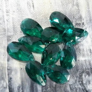 Colgantes de vidrio lagrima facetado, 22x13x7mm, 10 piezas, azulado - Imagen 1 de 3