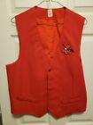 Vintage Red Anheuser Busch vest size 42 (missing one button)