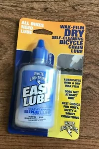White Lightning Easy Lube Bike Lubricant Squeeze Bottle 2 Ounce Wax Film Dry - Picture 1 of 2