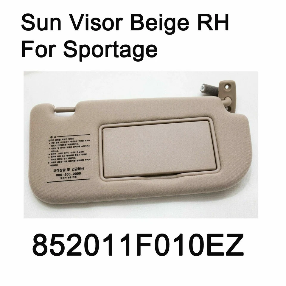 Interior Sun Visor Right RH Beige 852011F010EZ  For Kia Sportage 05-10 - Image 1 of 1