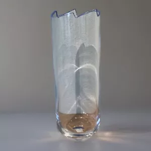Tomas Kral Omnia Minimalist Blue Cutout Edge Design Vase - Picture 1 of 8