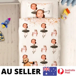 Personalised Name Custom Bedding Ballet Dancer Girls Unicorn - AU Stock - Picture 1 of 3