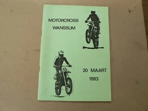 MP-1134 WANSSUM 20 MAART 1983 MOTOCROSS PROGRAMMA MX GOMMANS,FUCHS,PELT,ADAMS - Picture 1 of 8