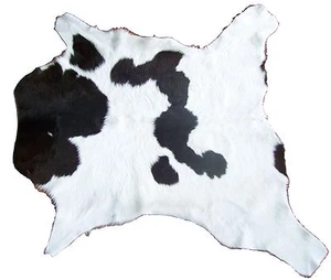 GENUINE Cow Calf Skin Hide Leather Natural Australian Tanned Black White - Picture 1 of 1