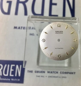 Vintage Gruen Autowind 580 Sweep Seconds Watch Dial Gold Markers 30mm 1950/60s - Bild 1 von 3