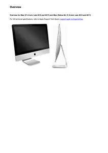 Apple iMac 21-inch Retina Late 2015 and 2017 Technician Guide Service Manual - Picture 1 of 12
