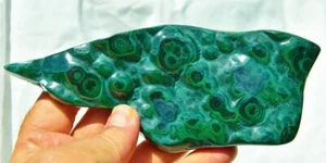 Grandes Cristales Ojo de Buey Pulido Malaquita Congo 174mm 6.8" 4236c xx - Imagen 1 de 12