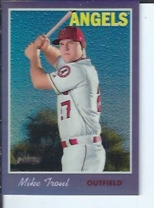 Mike Trout 2019 Topps Heritage Purple Chrome Refractor - Picture 1 of 1