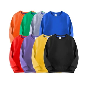 Toddler Kids Baby Boys Girls Crewneck Pullover Thicked Fleece Lined Sweatshirts - Picture 1 of 31