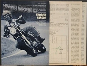 1978 Yamaha SR500E Original Motorcycle Test Print Ad  - Picture 1 of 1