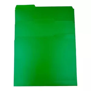 24 Folders Smead Green Poly File Folders Letter Size 1/3 Cut Tab - Picture 1 of 8