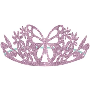 Butterfly Flutter Glitter Paper Tiaras 8 Per Pack 3 1/2" x 6 1/5" Party Supplies - Picture 1 of 1