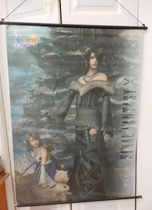 Official Final Fantasy X Lulu w Yuna Poster Fabric WALL SCROLL ANIME 24X36 RARE - Picture 1 of 6