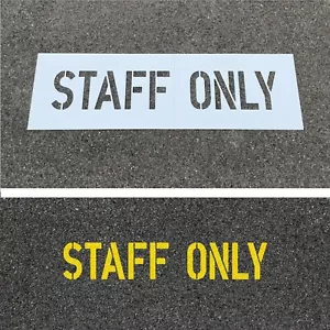 STAFF ONLY Reusable Line Road Marking Car Park Parking Stencil - Picture 1 of 5