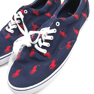 ¡NUEVO! ZAPATOS DEPORTIVOS POLO RALPH LAUREN -11.5 AZUL MARINO ROJO PONY THORTON Foto 1 de 4