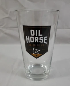 Oil Horse Brewing Company 6" Beer Pint Glass Logo - Picture 1 of 7