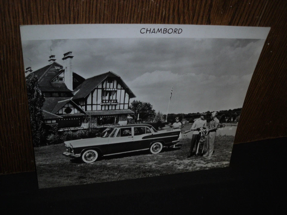 SIMCA VEDETTE CHAMBORD PHOTO DE PRESSE SERVICE PUB D EPOQUE- NO COPY - Photo 1/1