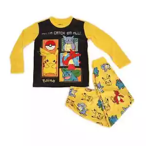 Pokemon Boys Long Sleeve Pajamas Set, 2-Piece, "Gotta Catch'em All!" Size 4/5 - Picture 1 of 7