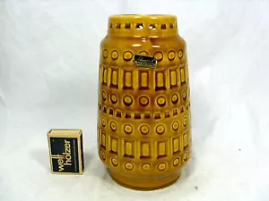 Beautiful 60´s west german design Scheurich Keramik vase 260-18 INKA pattern - Bild 1 von 12