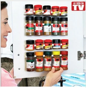 m SET 20 PORTASPEZIE ORDINARE LA CUCINA MENSOLE RACK CONSERVARE STOCCARE SPEZIE - Foto 1 di 8