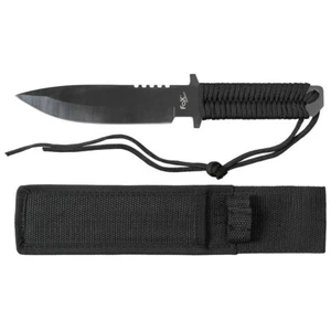 Fox Outdoors Messer mit feststehender Klinge, schwarz, Griff umwickelt  - Bild 1 von 1