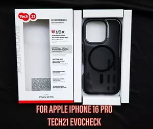 Tech21 -EVOCHECK-IPHONE 16 Pro-Free Tempered Glass-Magsafe -SMOKE - Picture 1 of 6