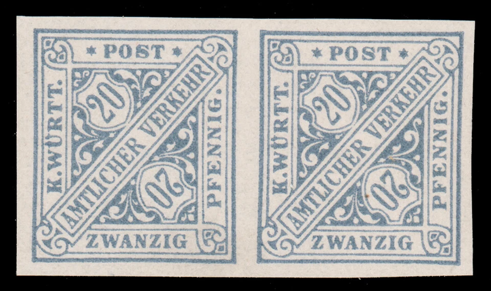 Wurttemberg #MiD204aPU MNH 1881 20pf Ultramarine Plate Proof [O100P] - Image 1 of 1