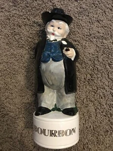 Vintage Ceramic Gentleman Colonel Brandy Decanter Bourbon Bottle Collectible - Picture 1 of 9