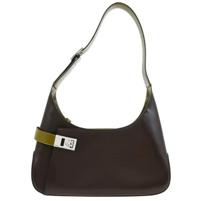 Salvatore Ferragamo Brown Gancini Shoulder Bag AQ-21 0170 145110 - Image 1 of 4