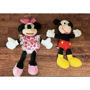 Disney 10 Zoll Mickey und Minnie entzückende Puppen Plüschtiere - Bild 1 von 5