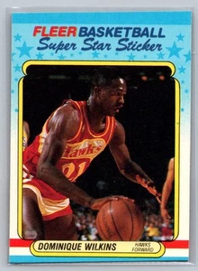 1988 Fleer Basketball Super Star Stickers Doninique Wilkins #11 - Picture 1 of 2