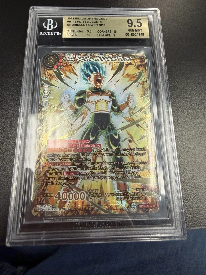 Dragon Ball Super Vegeta, Unbridled Power GDR BT16-147 God Rare - BGS 9.5 USA - Image 1 of 1