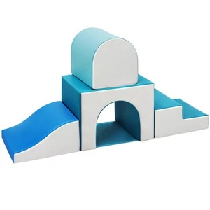 Foam Climbing Blocks for Toddlers: with a Tunnel - 4 PCS Foam Blocks - Kids I... - Picture 1 of 7